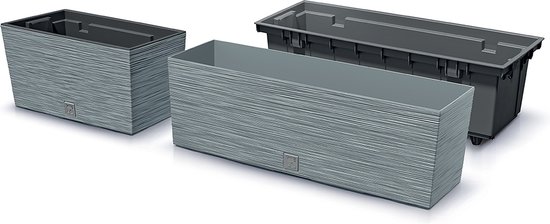 Prosperplast Jardinière Balconnière Furu Case 40x18x19cm - BÉTON