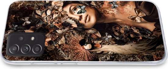 Coque Samsung Galaxy A33 5G - Luxe - Femme - Animaux - Papillons - Vogels - Coque de téléphone en Siliconen