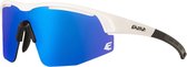 Eassun - Sprint CAT 3 - Sportbril - Unisex - Wit & Blauw - Gepolariseerde Lens - Aanpasbare neusvleugels - Anti-slip - Loopbril