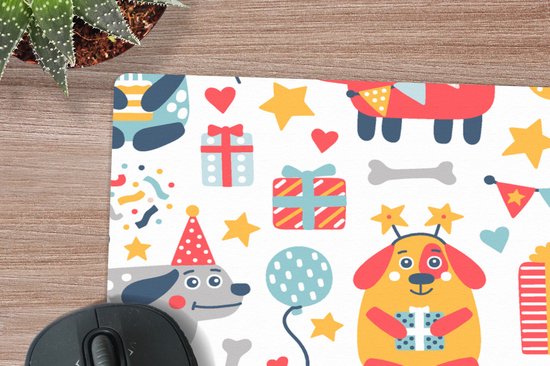 Bureau onderlegger 40x30 cm - Muismat Patronen - Verjaardag - Hond - Bureaulegger xl - Desk mat beschermer - Computer muismatten