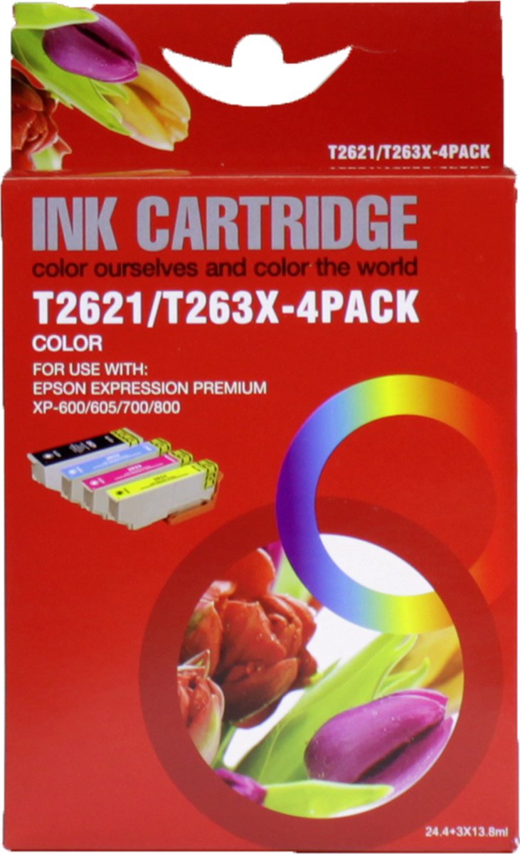 FLWR T26 Megapack zwart en kleur - Geschikt voor Epson