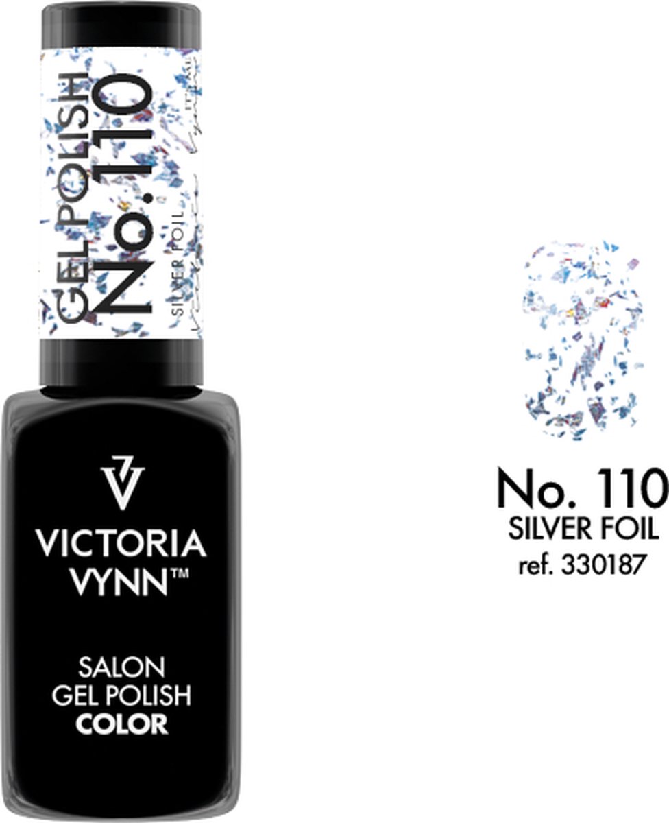 Victoria Vynn – Salon Gelpolish 110 Silver Foil (zilver) - zilveren folie gel polish - gellak - glitters - nagels - nagelverzorging - nagelstyliste - uv / led - nagelstylist - callance