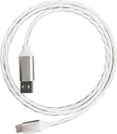 Platinet USBA to Lightning LED cable WHITE - 1,5A, 1m *USBAM, *LIGHTNINGM