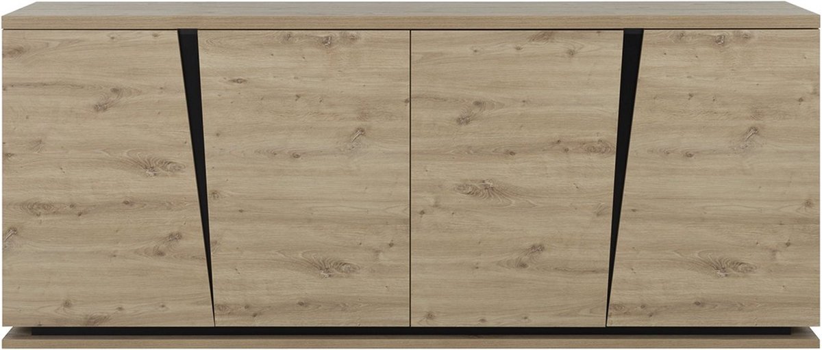 Dressoir Split 220cm Met 4 Deuren - Artisan Eik