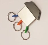 Borvat® | Sleutelhanger met huisje | Housewarming Cadeau | Huisje Sleutelhanger | Sleutelhanger Huisje| met drie kleur hangers