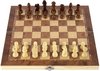 Afbeelding van het spelletje Schaakspel van hout, 3-in-1, draagbaar houten schaakbord, Chess Board set, inklapbaar, schaakspel voor feest, gezin, activiteiten, schaakbord, hout hoogwaardig