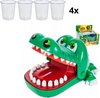Afbeelding van het spelletje Mivida - Krokodil met Kiespijn - Inclusief plastic Shotglaasjes - Drankspel - Drank Editie - Gezelligheidsspel - Krokodil Spel - Volwassenen - Bijtende Krokodil - Gezelschapsspel - Drinking Game - Party Spel - Speelgoed