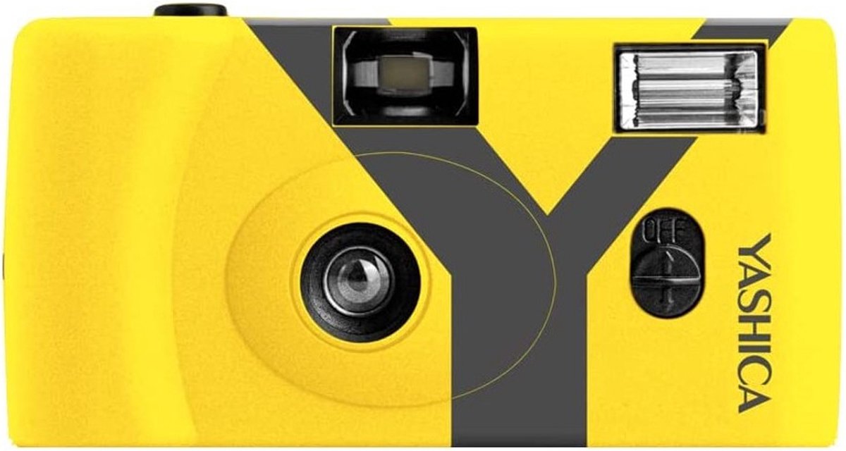 Yashica MF-1 - Camera (35mm) - Yellow - ISO 200/400 - Inclusief Rolletje, Strap en Batterij