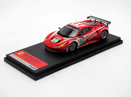 Fujimi Ferrari 458 Italia GT2 – Le Mans 2012 – Modèle 1/43, Numéro 59, Pilotes Farnbacher/Makowiecki/Melo