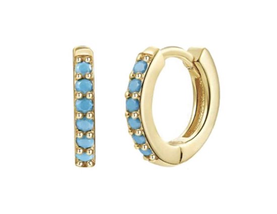Oorbellen voor dames, goudkleurig, 14K verguld, set van