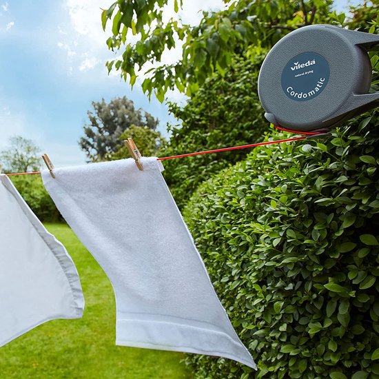 Destockoutils Corde à Linge rétractable avec rembobinage Automatique 15m REF 2170