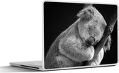 Laptop sticker - 17.3 inch - Koala - Slapen - Zwart - Kids - Jongens - Meiden