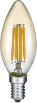Trio leuchten - Lampe LED - Filament - 4W - Culot E14 - Wit Chaud 2700K - Dimmable - Ambre - Glas
