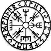 Viking Vegvisir Rune - muurdecoratie - Metalen wanddecoratie