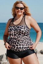 Tankini 2-Delig Dames - Luipaardprint - Tiaga - Maat 5XL/6XL