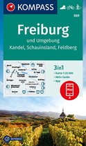 KOMPASS WK 889 Wandelkaart Freiburg und Umgebung, Kandel, Schauinsland, Feldberg 1:25.000