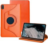 Tablethoes Geschikt voor Nokia T20 - Multi Stand Case - 360 draaibaar - Tablethoesje - Oranje - ZT Accessoires