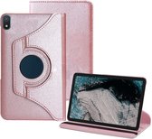 Tablethoes Geschikt voor Nokia T20 - Multi Stand Case - 360 draaibaar - Tablethoesje - Rosé Goud - ZT Accessoires