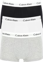 Calvin Klein Boxershorts - Heren - 3-pack - Grijs/Wit/Zwart - Maat M - Let op: Valt klein