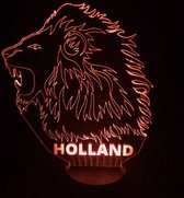 3D LED LAMP - Oranje Leeuw - Holland