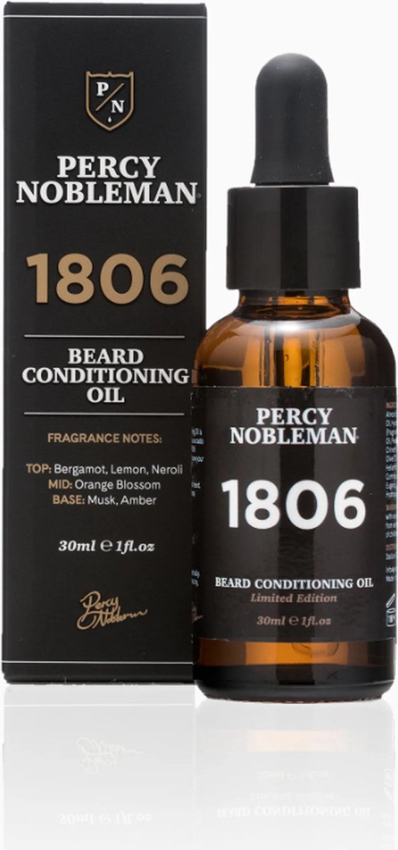 Percy Nobleman 1806 Beard Oil - Baard Olie - Natuurlijk