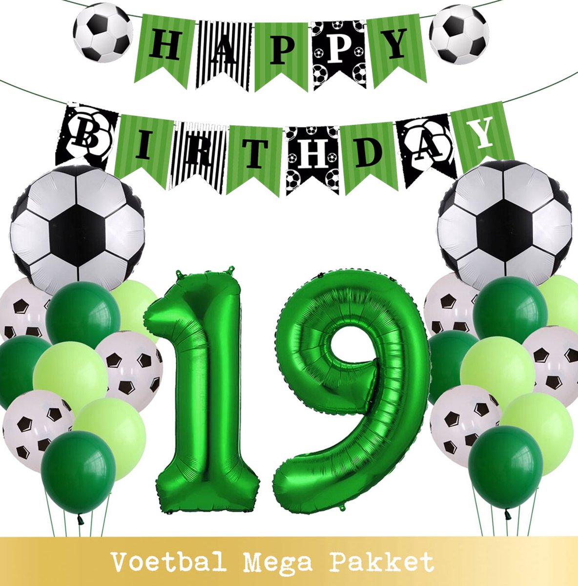 Voetbal Ballon Set 9e Verjaardag Decoratie Nummer 9 Folie