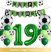 Voetbal Ballonnen - Cijfer Ballon 19 Jaar - Snoes - Megapakket - set van 24 Sport Voetbalfan Voetbal Jongen/Meisje - Sportieve - Voetbal Vrouwen Mannen - Kinderfeestje - Verjaardag - Helium Ballon nummer 19