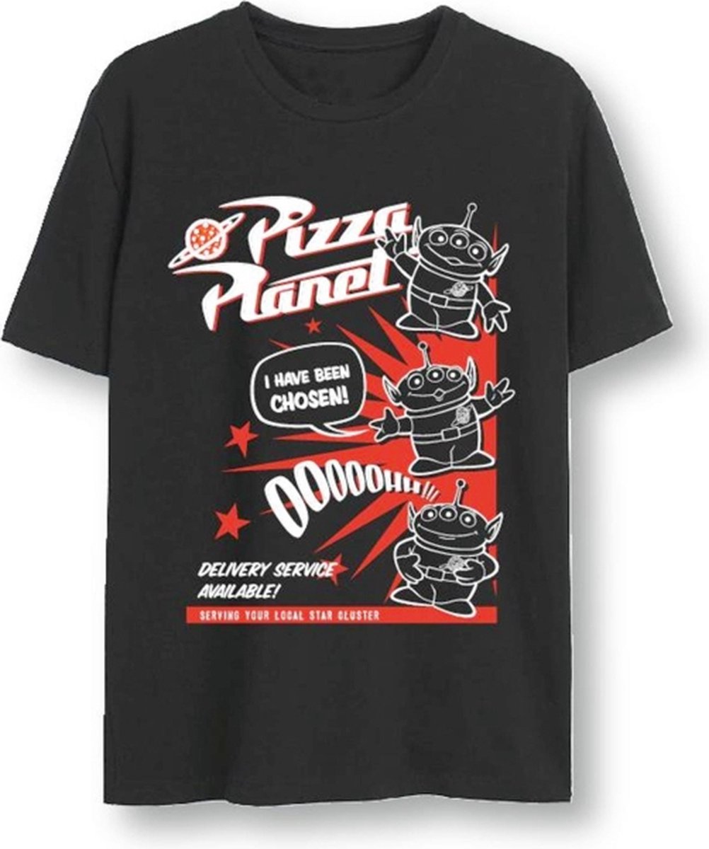 Disney Toy Story Kinder Tshirt -Kids tm 14 jaar- Pizza Planet Zwart