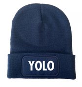 Muts - Yolo - soBAD. - Beanie - Muts heren - Muts dames - Wintersport - one size - Après ski outfit