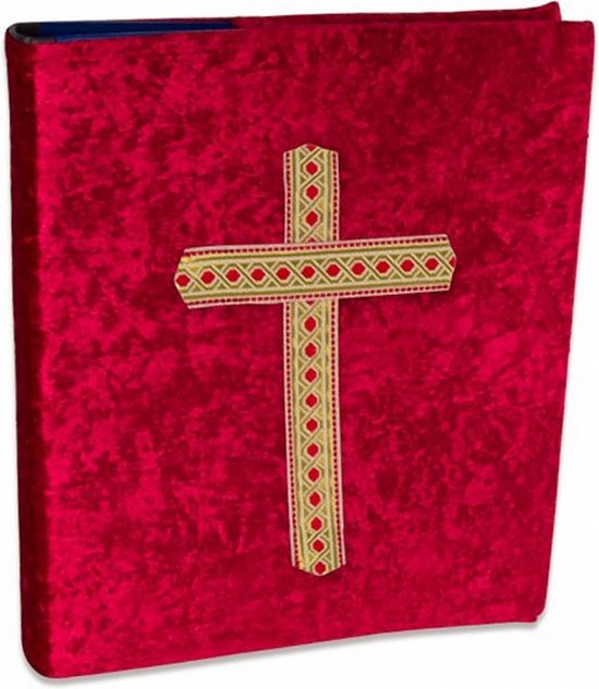 Sinterklaas boekomslag met kruis - Sint Piet Het grote boek 5 December