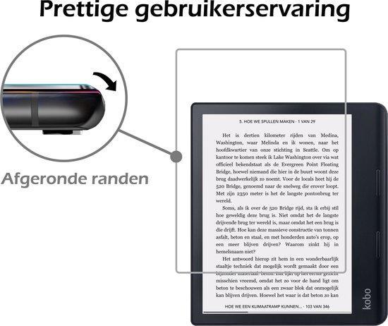 Kobo Sage Protecteur d'écran en Glas de protection - Kobo Sage Protecteur d'écran en Tempered Glass - 3 pièces