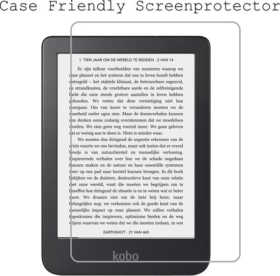Screenprotector Geschikt voor Kobo Clara 2E Screenprotector Tempered Glass - Screenprotector Geschikt voor Kobo Clara 2E Screen Protector - 3 Stuks van iMoshion — afbeelding 4