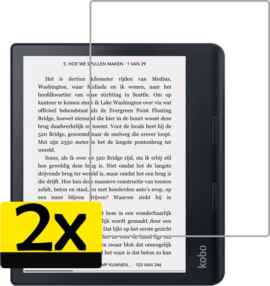 Screenprotector Folie Geschikt voor Kobo Sage Screenprotector Bescherm Folie - Screenprotector Folie Geschikt voor Kobo Sage Screenprotector - 2 Stuks