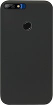 ADEL Siliconen Back Cover Softcase Hoesje Geschikt voor Huawei Y7 (2018) - Zwart