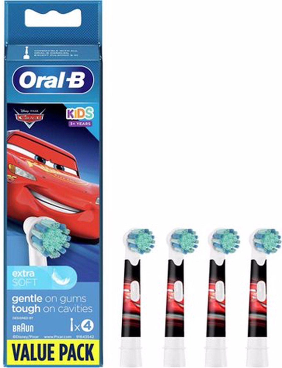 Oral-B Stages Power Kids Opzetborstels Cars - 4 stuks - Oral B