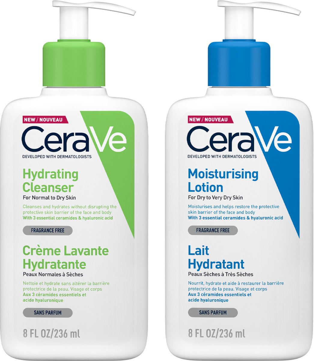 CeraVe Hydrating Cleanser 236ml + CeraVe Moisturizing Lotion 236ml
