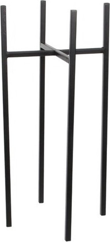Mica Decorations Ascot Plantenstandaard - L24 x B24 x H55 cm - Metaal - Zwart