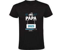 Papa Loading 2023 | Heren T-shirt | zoon | kind | vader | jongen | zwangerschap | in verwachting | baby | Wit