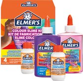 Elmer's kleurslijmpakket | slijmmaterialen bevatten uitwasbare kleur-PVA-lijm | diverse kleuren | met tovervloeistof slijmactivator | 4-delig slime pakket