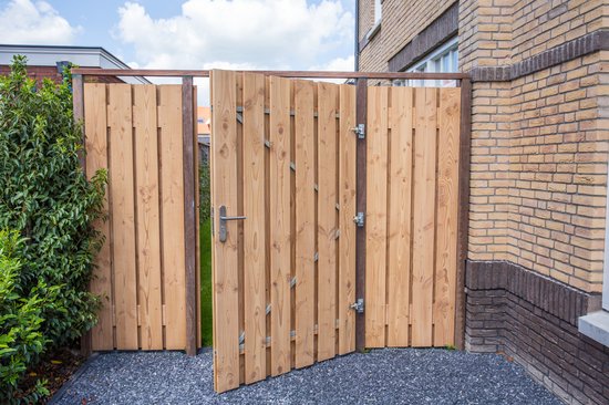 Intergard Porte de jardin porte de jardin pin 100x180cm complet sur cadre  de portail | bol