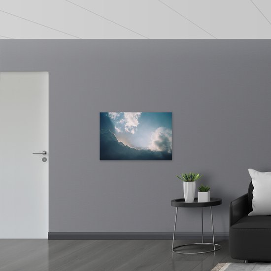 WallClassics - Panneau en mousse PVC - Foncé avec nuages ​​Witte - Photo 90x60 cm sur panneau en mousse PVC