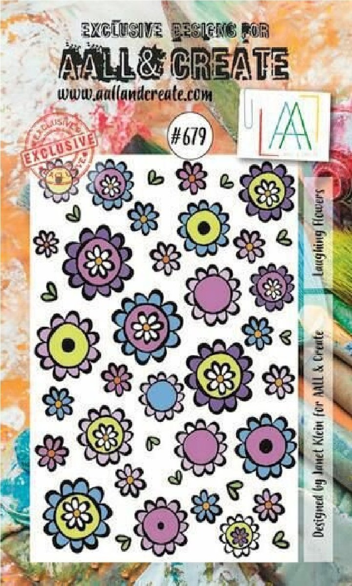 Aall & Create clearstamps A7 - Laughing flowers