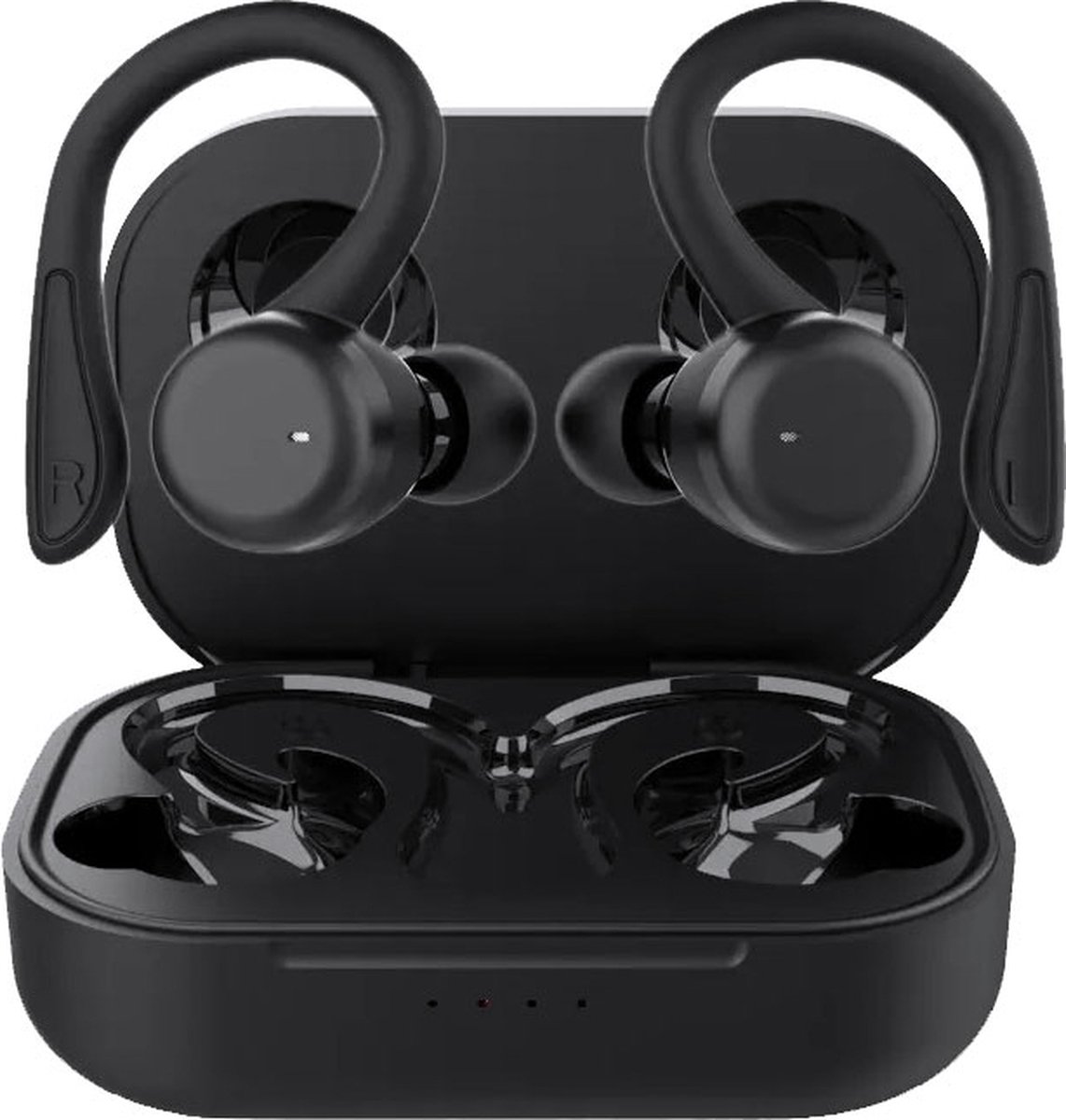Nubex® Draadloze Sport Oordopjes met Oplaadcase 3 in 1 - Bluetooth - Earbuds - Oortjes - Zwart