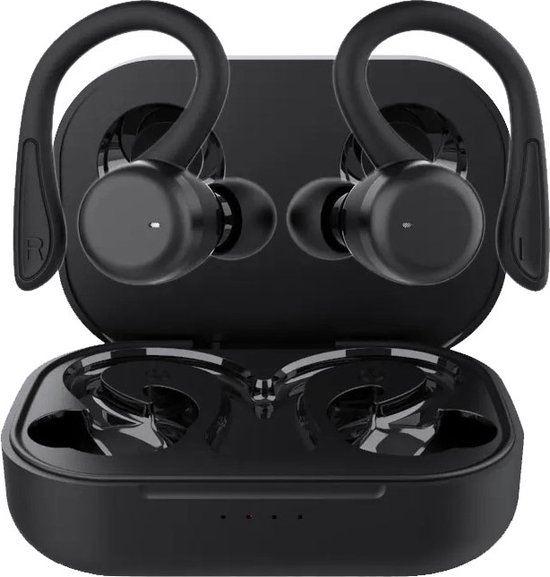 Nubex® Draadloze Sport Oordopjes met Oplaadcase 3 in 1 - Bluetooth - Earbuds - Geschikt voor Apple en Android - Oortjes - Zwart