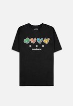 Pokémon - Starters Heren T-shirt - XL - Zwart