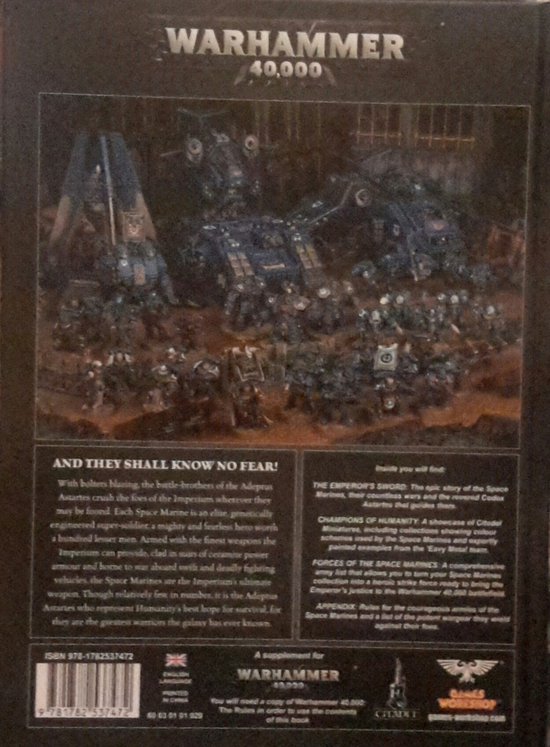 Warhammer 40.000 Codex Adeptus Astartes - Space Marines, Games Workshop ...