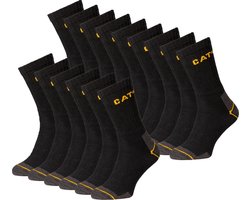 CAT Werksokken Heren Zwart - 15 paar - Maat 46-50