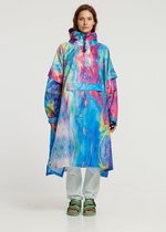 365-DRY Duurzame Regen poncho maat M/L Blauw Roze Multi 'The Wizard'