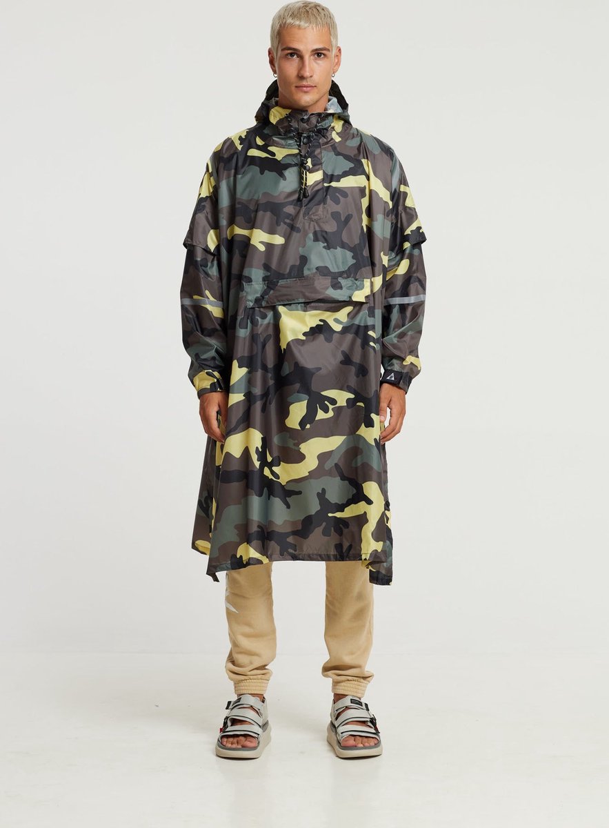 365-DRY Eco Regen poncho maat M/L Groen Camouflage 'Universal Soldier'