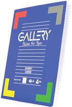 Gallery - cahier A5 - quadrillé 10 x10 mm - 60 feuilles
